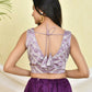 Amodini Designer Studio Heavy Work Lavendar Pearl Sleeveless Padded Blouse