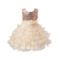 Asmaani Baby Girl's Gold Color Satin Knee Length Frock (AS-dress-22070)