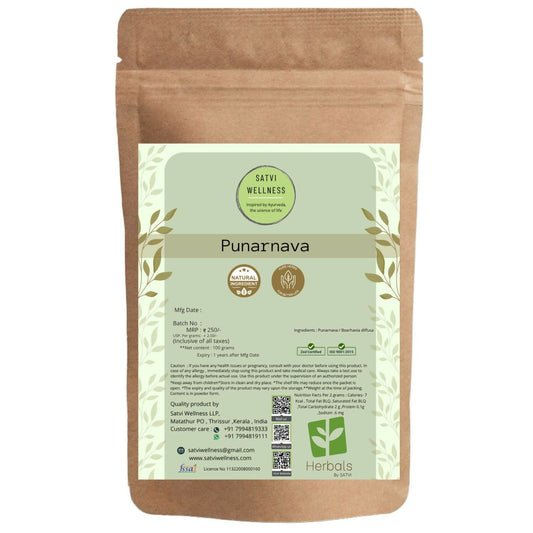 Satvi Wellness Punarnava Herbal Tea Powder | Swadesiicart