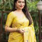 Lemon Green Pure Silk Woven Design Saree with Unstitched Blouse - Hiral Fashion | Swadesiicart