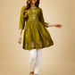 Jyoti Fashion Women's Mehendi Viscose Rayon Embroidered Casual Top | Swadesiicart