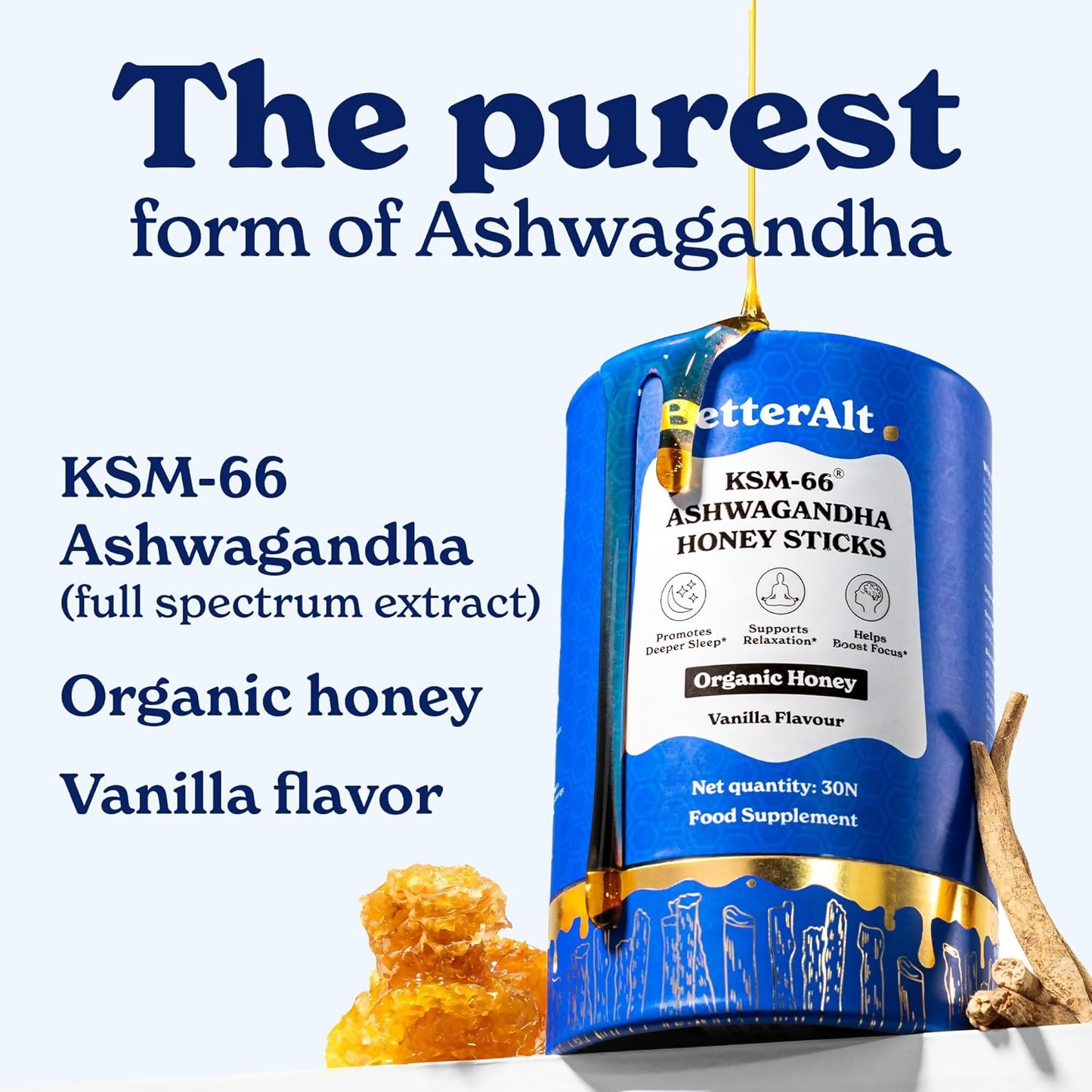 Better Alt KSM-66 Ashwagandha Honey Sticks | Swadesiicart