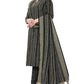 Black Cotton Jacquard Woven Unstitched Dress Material - Tanvi