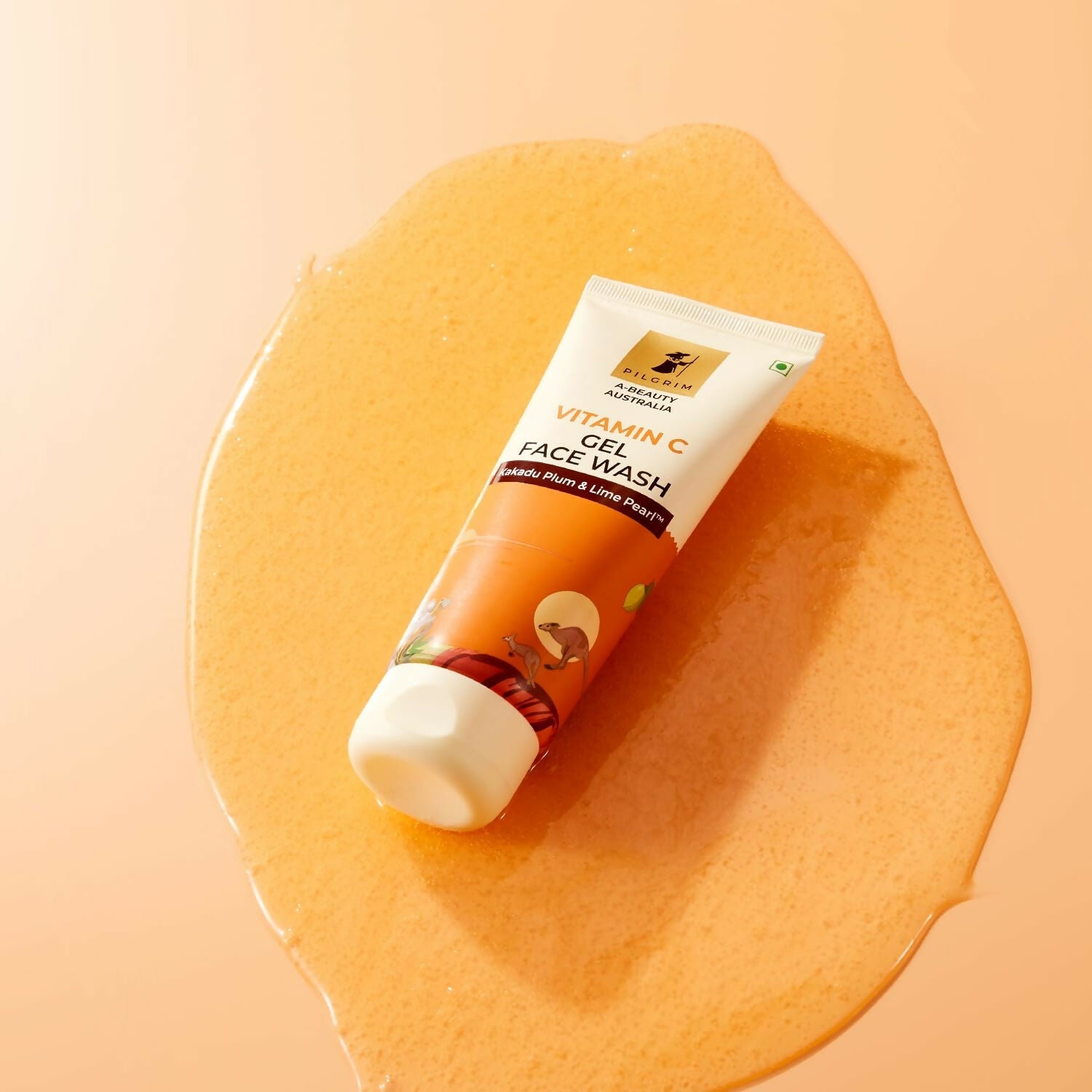 Pilgrim Australian Vitamin C Gel Face Wash For Glowing Skin With Kakadu Plum & Lime Pearl - Swadesiicart