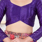 Joban Fashion Brinjal Gajji Silk Elbow Sleeveless Back Open Blouse - Swadesiicart