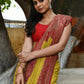 Joban Fashion Yellow Crepe Chiffon Pure Handloom Banarasi Silk Saree | Swadesiicart