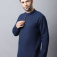 Even Apparels Navy Pure Cotton Men's Kurta With Band Collar | Swadesiicart