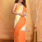 Very Much Indian Tie & Dye Handloom Mul Cotton Saree - Orange Yellow | Swadesiicart