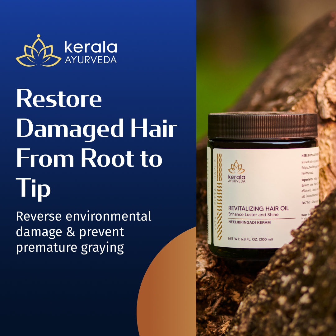 Revitalizing Hair Oil - Neelibringadi Keram 6.8 fl oz (200 ml)