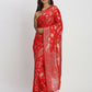 Astita Banarasi Silk Red Saree | Swadesiicart