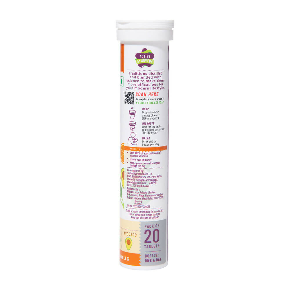 Panchamrit Multi-Vitamin Effervescent Tablets-Orange Flavor | Swadesiicart