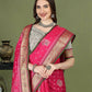 Lorenvalley Fashion Pink Patola Silk Woven Design Zari Meenakari Weaving Saree - Swadesiicart