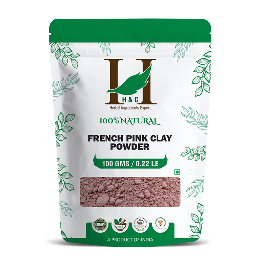 H&C Herbal French Pink Clay Powder - Just Jaivik