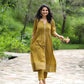 trueBrowns Pure Cotton Gota Slit Kurta Set | Relove | Swadesiicart