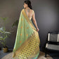 Joban Fashion Banarasi Light Green Woven Woven Soft Silk Saree | Swadesiicart