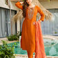 The52 Rust Women's Gorgeous Embroidered work Rayon Fabric Straight Kurta, Pant and Dupatta Set - Swadesiicart