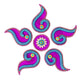 Kundan HandiKrafts Curved Designer Rangoli Purple (Baby) - Aahana - The Bliss Store