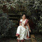 DEIANA'S Beautiful Designer Golden zari Soft Lichi Silk Saree - White - Swadesiicart