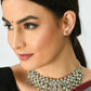 Mominos Fashion Johar Kamal Silver-Plated Brass Finish Kundan Choker For Women | Swadesiicart