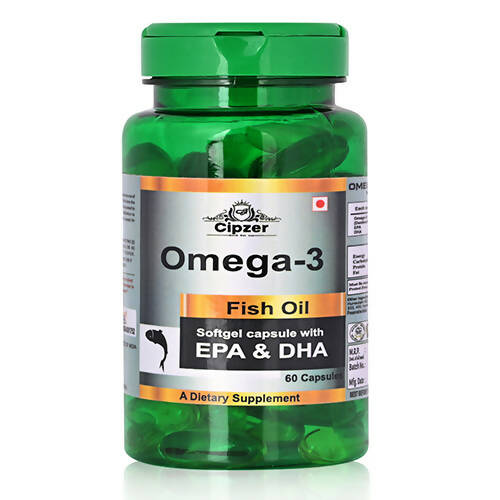 Cipzer Omega 3 Fish Oil Softgel Capsules - Cipzer Herbals