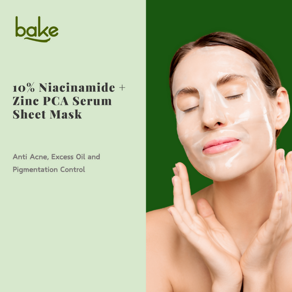 Bake 10% Niacinamide + Zinc PCA Serum Sheet Mask | Swadesiicart