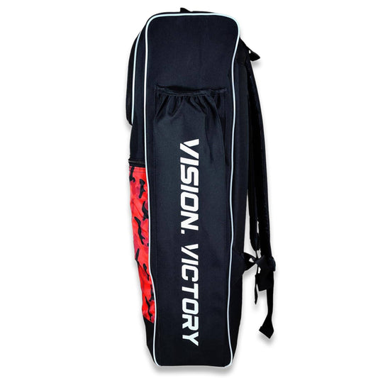 Prokick Megakit Duffle Backpack Cricket Kitbag (Black/Red Camouflage) - Swadesiicart