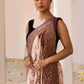 Joban Fashion Ivory Crepe Chiffon Pure Handloom Banarasi Silk Saree | Swadesiicart