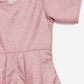 Ahalyaa Pink Poly Silk Gold Print Girl's Kids Dress For Girls | Swadesiicart