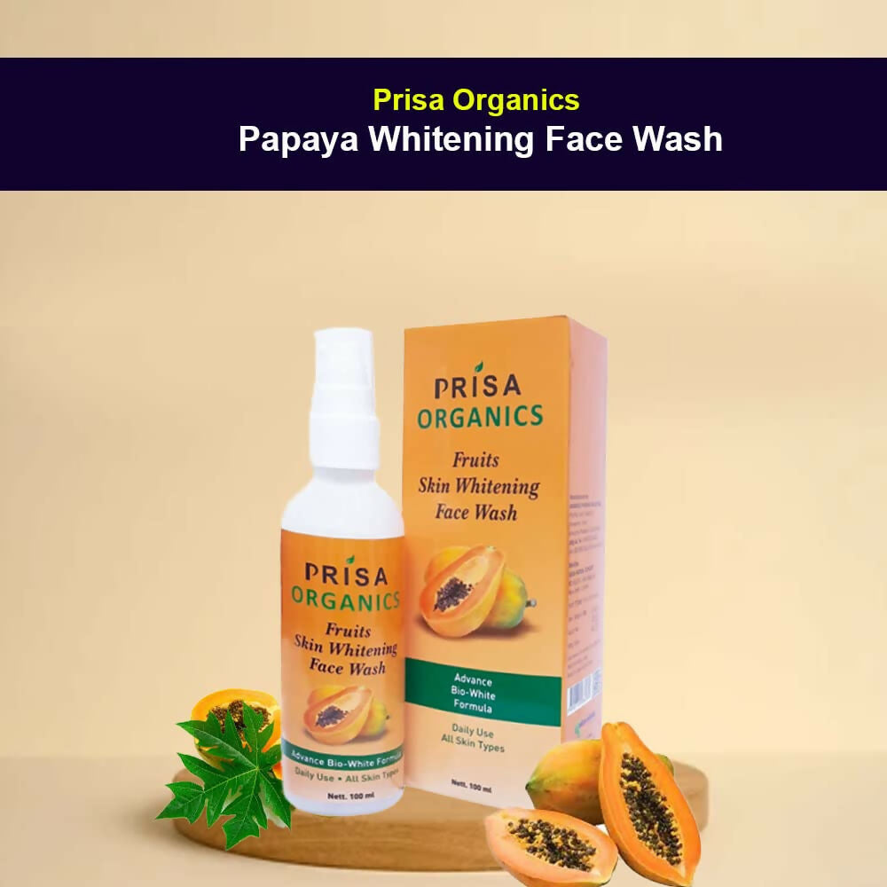 Prisa Organics Saffron & Papaya Lightening Face Wash - Swadesiicart
