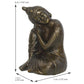 eCraftIndia Brown Metal Resting Buddha Statue - Swadesiicart