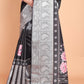 Vamsee Bhavi Black Georgette Saree - Swadesiicart
