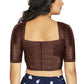 Aastha Fashion Women's Coffee Art Silk Designer Traditional Readymade Blouse