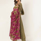 FIORRA Women's Olive Poly Crepe A-Line Kurta Pant With Dupatta - Swadesiicart