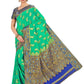 Mimosa Women's Green Banarasi Chiffon Saree | Swadesiicart