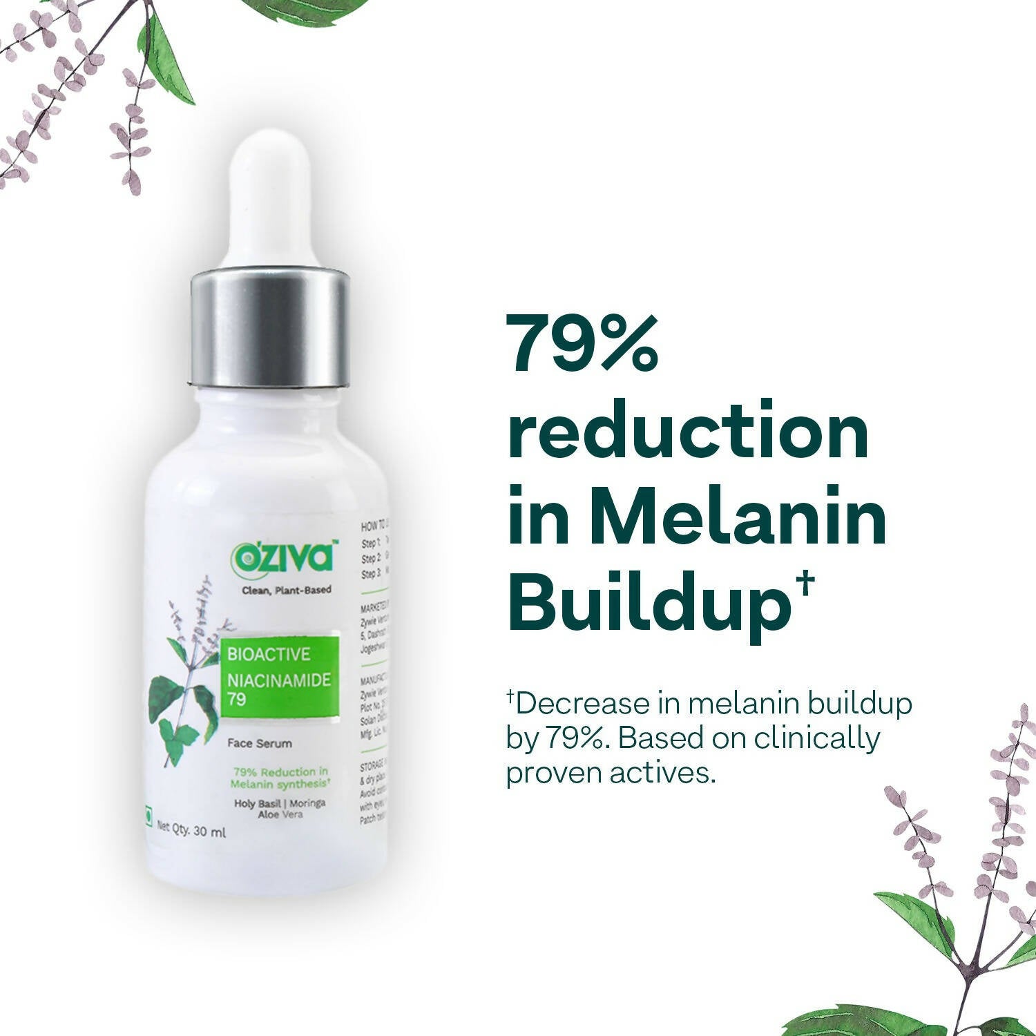 OZiva Bioactive Niacinamide 79 Face Serum - Swadesiicart