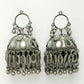 NVR Women's Silver Plated Mirror Work Oxidised Contemporary Jhumka Earrings | Swadesiicart