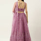 House of Panchhi Rose Gold Net Sequinse Work Lehenga & Blouse, Dupatta | Swadesiicart