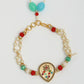 NVR Women & Men Set of 2 Multicolor Stone-Studded & Beaded Bhaiya Bhabhi Rakhi With Roli Chawal | Swadesiicart