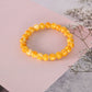 NVR Men & Women Yellow Marbel Crystal Elasticated Bracelet - Swadesiicart