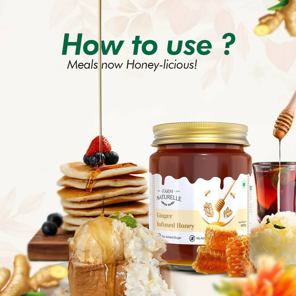 Farm Naturelle Ginger Infused Honey - Swadesiicart