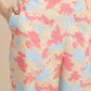 Beige & Pink Poly Crepe Digital Printed Top with Matching Bottom - Preeti