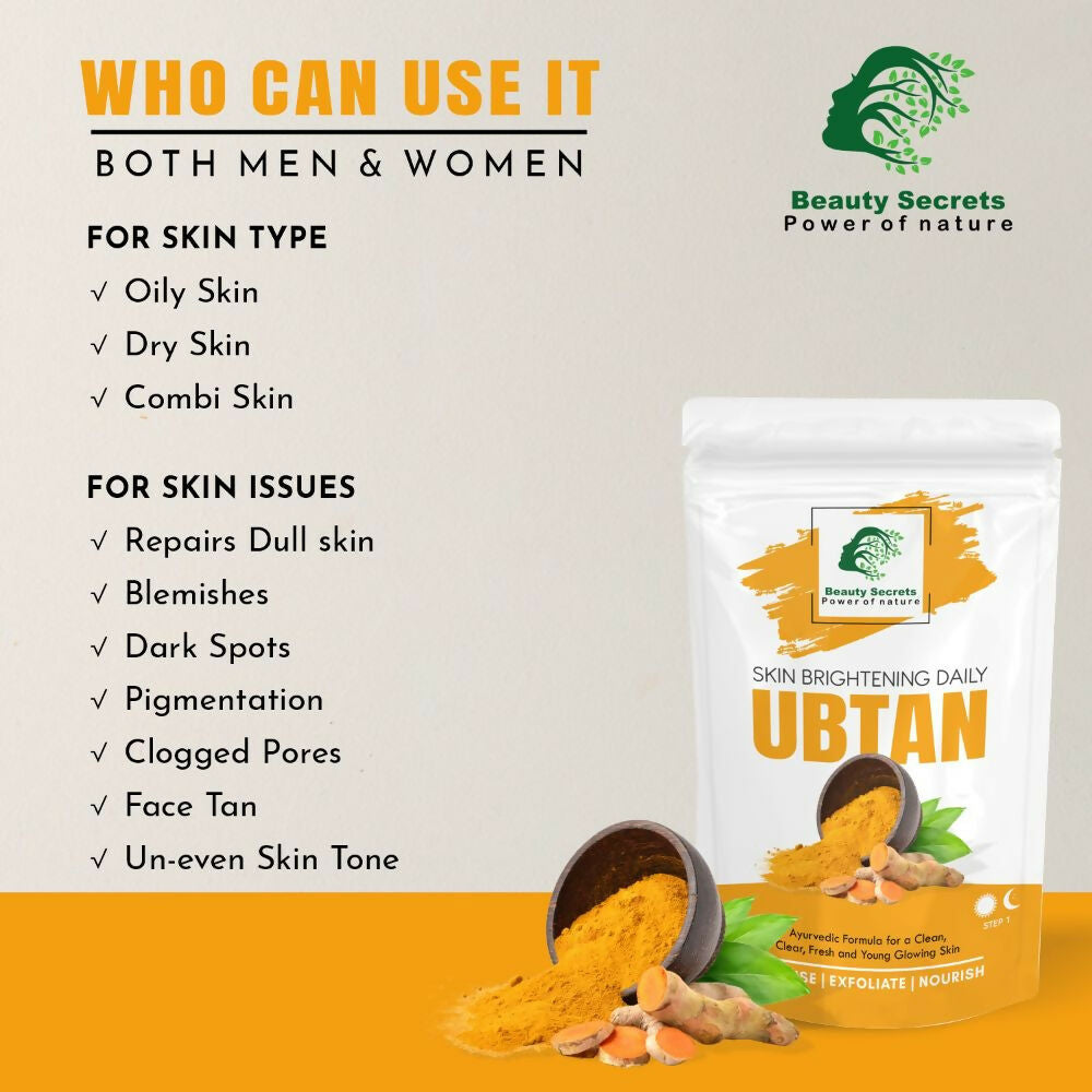 Beauty Secrets Skin Brightening Ubtan for Face - Swadesiicart