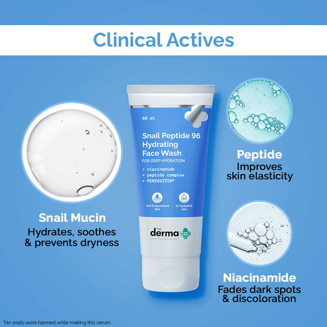 The Derma Co Snail Peptide 96 Hydrating Face Wash - Swadesiicart