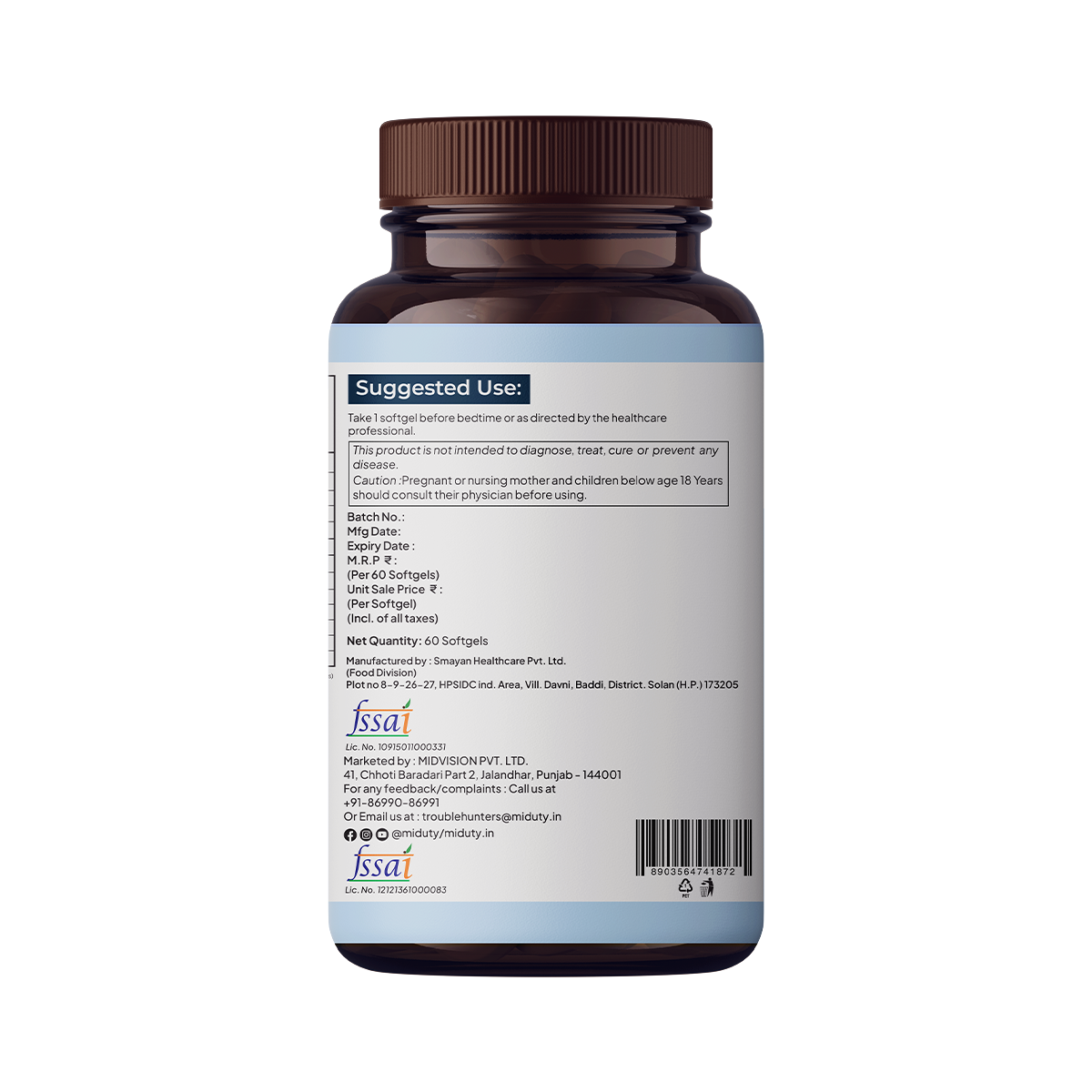 Miduty by Palak Notes Krill Omega Complex Softgels - Swadesiicart