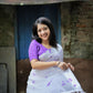 Lavender Poly Georgette Tie and Dye Saree with Unstitched Blouse - Hiral Fashion | Swadesiicart