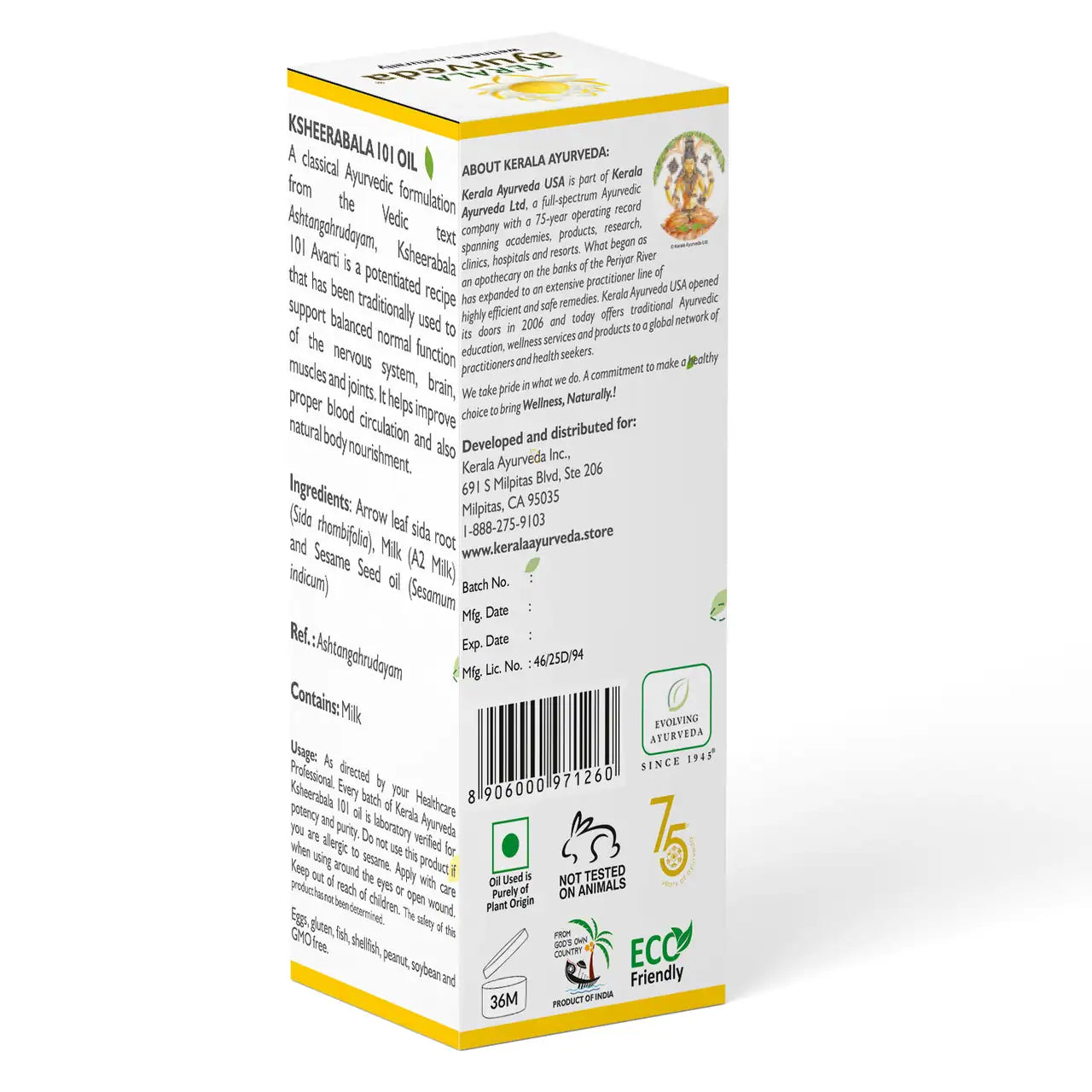 Ksheerabala 101 Oil 0.3 oz (10 ml)