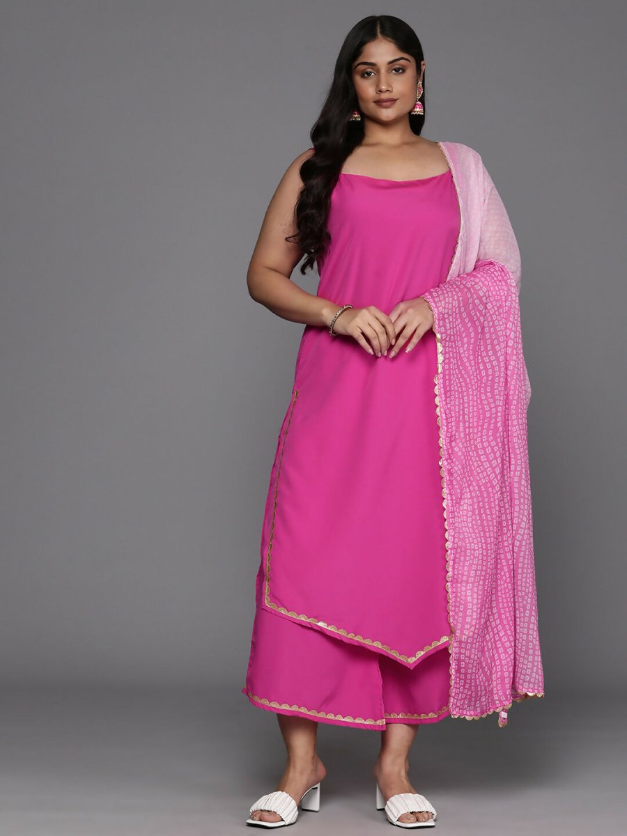 Ahalyaa Women's Traditional wear Kurta Set - Pink | Swadesiicart