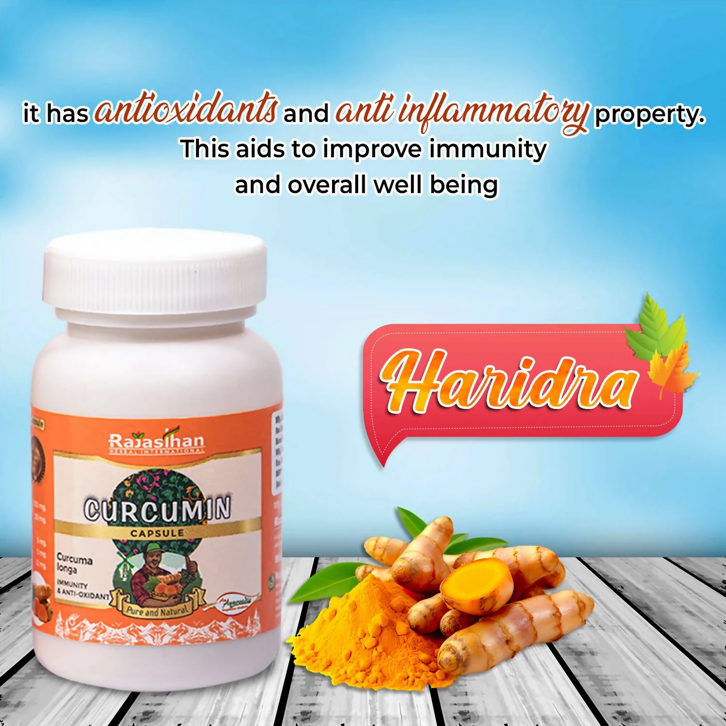Rajasthan Herbals Curcumin Capsules | Swadesiicart