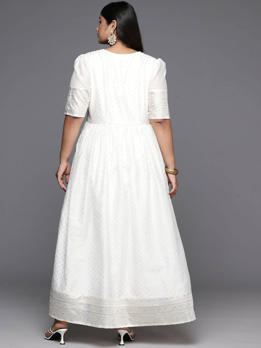 Ahalyaa Women's Traditional wear Ethnic Dress - Off White | Swadesiicart