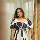 Aayaa Designer Cambric Cotton Printed Full Flaired Gown - Multi Color